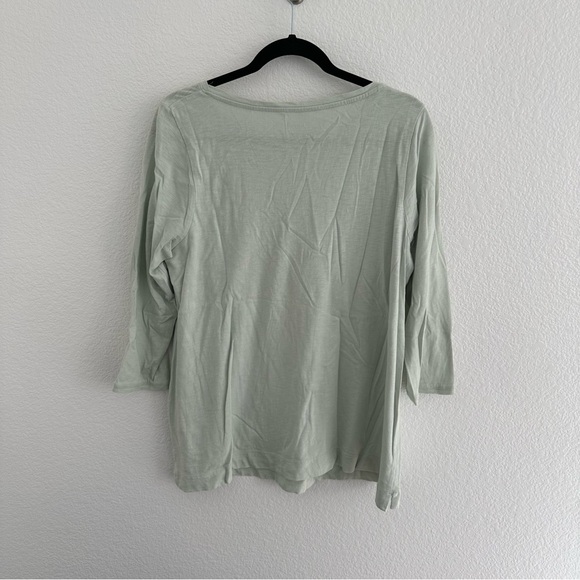 J. Jill Pure Jill Honeydew 3/4 sleeve boat neck tunic top size large - Picture 6 of 6